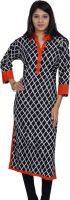 Raysonis Casual Striped Women's Kurti(Black)
