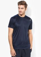 Reebok Wor Tech Navy Blue Training Round Neck T-Shirt