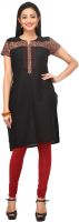 Rene Casual, Festive, Formal, Party Printed Women's Kurti(Black) Rene Casual, Festive, Formal, Party Printed Women's Kurti(Black)