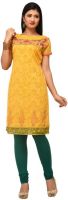 Rene Party Embroidered Women's Kurti(Yellow)