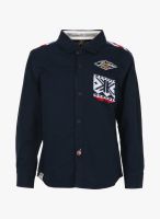 Ruff Navy Blue Casual Shirt