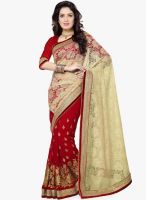 Saree Swarg Beige Embellished Saree