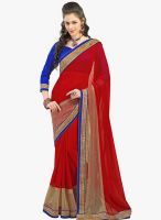 Saree Swarg Maroon Embellished Saree