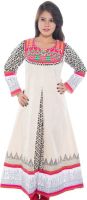Satrangi Casual Embroidered Women's Kurti(Beige)