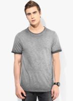 Selected Grey Printed Round Neck T-Shirt