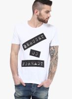 Selected White Printed Round Neck T-Shirts