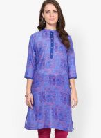 Shree Blue Printed Kurtis