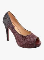 Shuz Touch Maroon Peep Toes