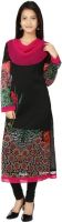 Shyam Casual Floral Print Women's Kurti(Black, Pink)