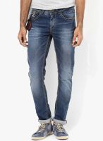 Spykar Blue Mid Rise Skinny Fit Jeans