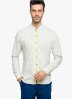 Status Quo Beige Regular Fit Casual Shirt