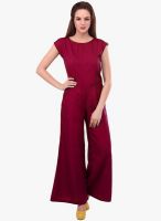 Street 9 Burgundy Palazzo Jumpsuit