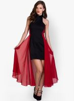 Sugar Her Black Colored Solid Asymmetric Dress Sugar Her Black Colored Solid Asymmetric Dress