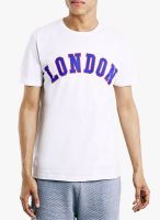 TOPMAN White Printed Round Neck T-Shirt