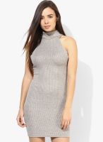 TOPSHOP Ribbed Roll Neck Bodycon Dress