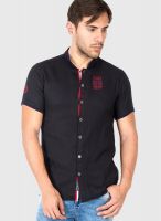 The Indian Garage Co. Black Slim Fit Casual Shirt