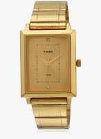 Timex Ti000q40100 Golden Analog Watch