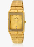 Titan 9151Ym03 Golden/Golden Analog Watch