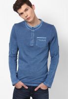 Tom Tailor Blue Henley T-Shirt