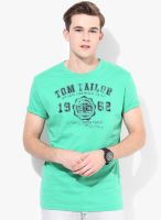 Tom Tailor Ming Green Tom Tailor Logo Print T Shirt