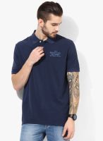 Tom Tailor Navy Blue Solid Polo T-Shirt