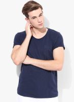 Tom Tailor Slub Round Neck T Shirt With Pocket