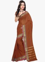 Triveni Sarees Brown Printed Saree