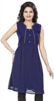 Twinkal Casual, Festive, Formal Embellished Women's Kurti(Blue)