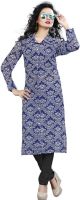 Twinkal Casual Printed Women's Kurti(Blue)