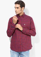 U.S. Polo Assn. Red Checked Regular Fit Casual Shirt