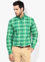 Ucla Green Slim Fit Casual Shirt