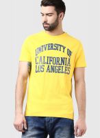 Ucla Yellow Round Neck T-Shirt