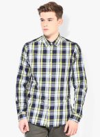 United Colors of Benetton Blue Check Regular Fit Casual Shirt