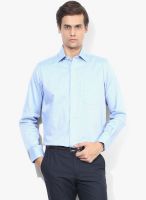 Van Heusen Blue Solid Formal Shirt