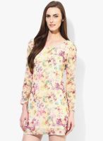 Vero Moda Beige Colored Printed Shift Dress Vero Moda Beige Colored Printed Shift Dress