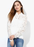 Vero Moda White Embroidered Shirt