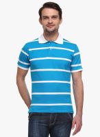 WYM Blue Striped Polo T-Shirt