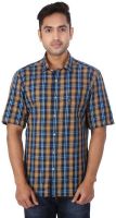 Warewell Men's Checkered Casual Multicolor Shirt