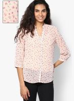 Wills Lifestyle Pink Printed Rose Shirt