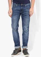 Wrangler Blue Washed Slim Fit Jeans (Rockville)