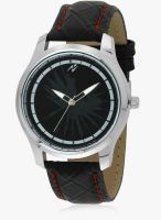 Yepme Black Faux Leather Analog Watch