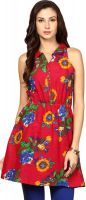 Yepme Casual Printed Women's Kurti(Red)