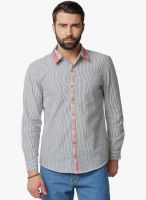 Yepme Striped Grey Casual Shirt