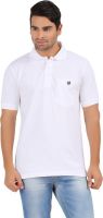 4thneed Solid Men's Polo Neck White T-Shirt