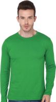 99Tshirts Solid Men's Round Neck Green T-Shirt