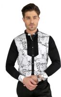 Aldyn India Men's Floral Print Festive Black Shirt