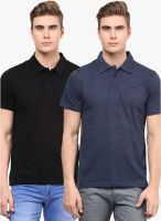 American Crew Pack Of 2 Multicoloured Solid Polo T-Shirts