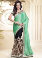 Apple Creation Green Embroidered Saree