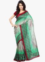 Apple Creation GREEN PRINTED SAREE