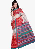 Apple Creation MULTICOLOURED PRINTED SAREE